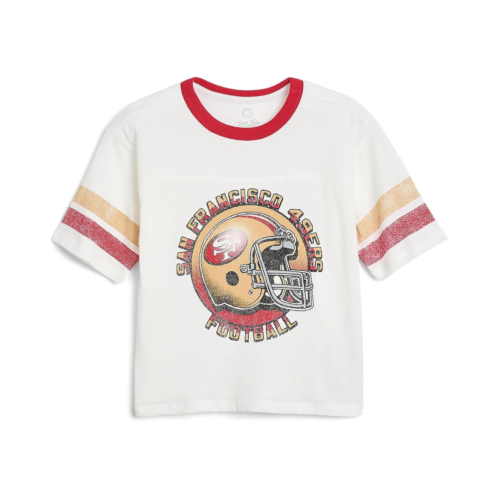 Kids Junk Food Clothing Kids NFL San Francisco 49ers Striped Yoke Ringer Tee (Little Kid/Big Kid)