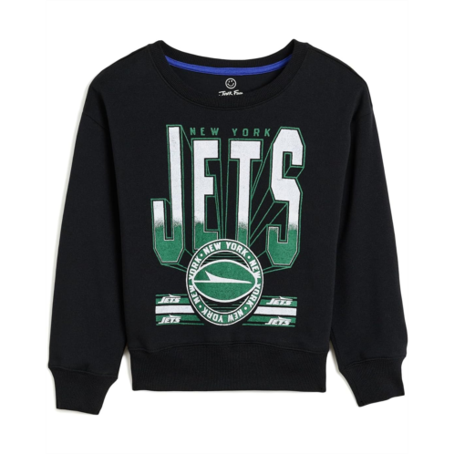 Kids Junk Food Clothing Kids NFL New York Jets Drop Shoulder Crew Fleece (Little Kid/Big Kid)