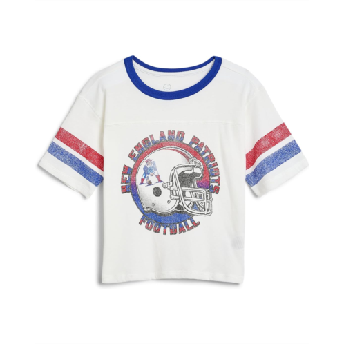 Kids Junk Food Clothing Kids NFL New England Patriots Striped Yoke Ringer Tee (Little Kid/Big Kid)
