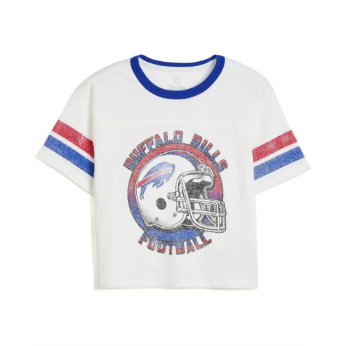 Kids Junk Food Clothing Kids NFL Buffalo Bills Striped Yoke Ringer Tee (Little Kid/Big Kid)
