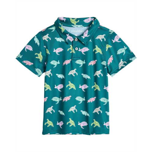 Boys Chubbies Kids The Lil Turtally Awesome Performance Polo (Toddler/Little Kid)