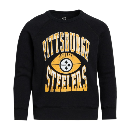 Kids Junk Food Clothing Kids NFL Pittsburgh Steelers Hot Route Raglan Fleece (Little Kid/Big Kid)