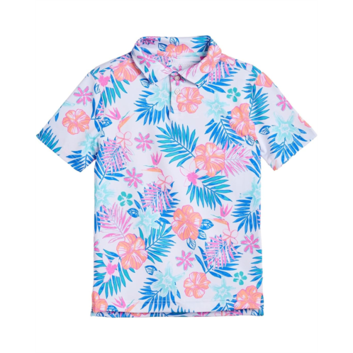 Boys Chubbies Kids The Tropic Like Its Hot Performance Polo (Big Kid)
