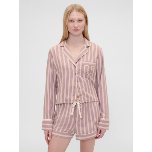 Gap × Summer Fridays Relaxed Flannel Stripe PJ Shirt