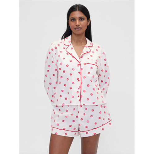 Gap × Summer Fridays Relaxed Poplin Kiss PJ Shirt