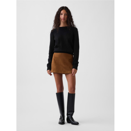 Gap Vegan Suede Mini Skort