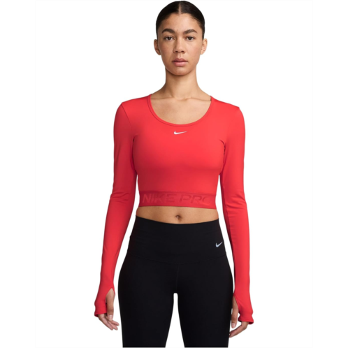 Womens Nike Pro Dri-FIT Cropped Long-Sleeve Top