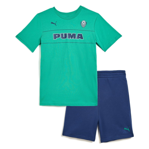 Boys PUMA Kids Graphic T-Shirt & Fleece Short Set (Toddler/Little Kid/Big Kid)