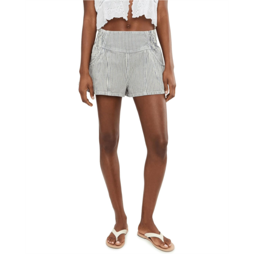 Womens Free People Luna Railroad Shorts
