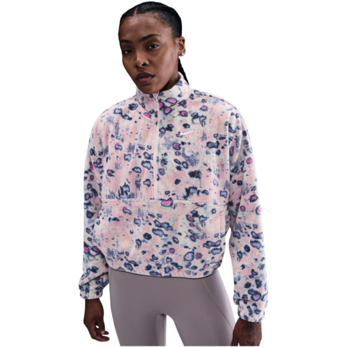 Womens Nike One Therma-FIT Oversized Half-Zip Fleece Top