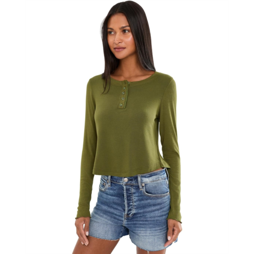 Womens Free People Dream State Henley Top