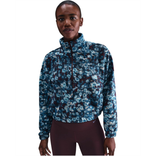 Womens Nike One Therma-FIT Oversized Half-Zip Fleece Top