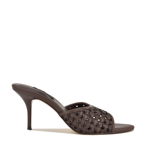 NINEWEST Womens Kirela Woven Mule Sandals - Dark Brown