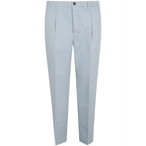 INCOTEX blue tailored flat front trousers