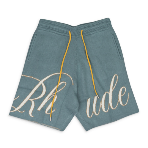 Rhude sage knit script shorts