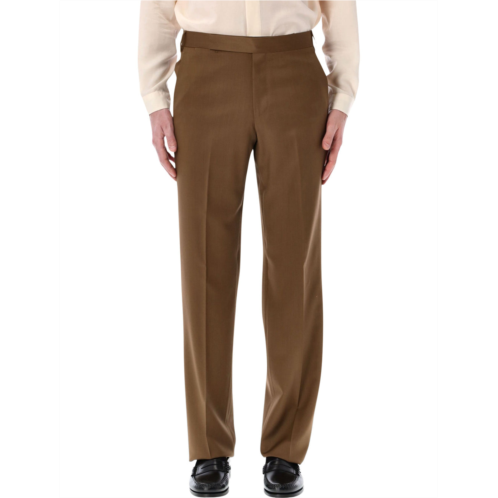 LARDINI crepe gabardine tailored unfinished pants