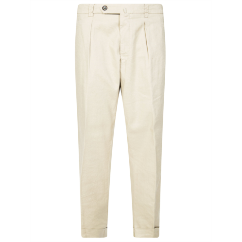 BERWICH linen blend overfit pleated pants