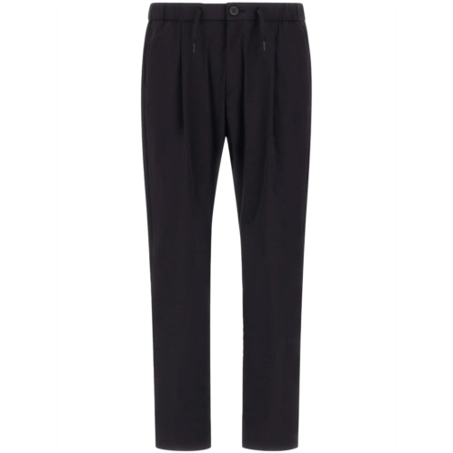 HERNO tailored black trousers with button closure