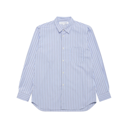 COMME DES GARCONS vertical striped button-up shirt with classic collar