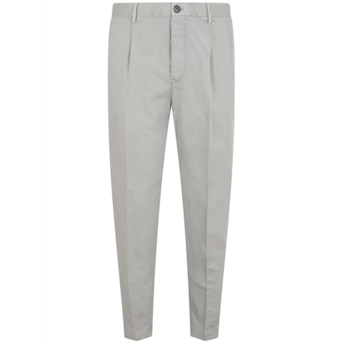 INCOTEX blue tailored flat front trousers