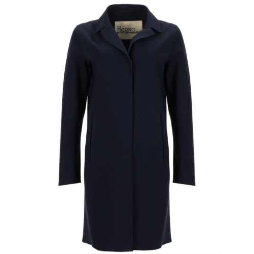 HERNO neutral first act straight silhouette coat