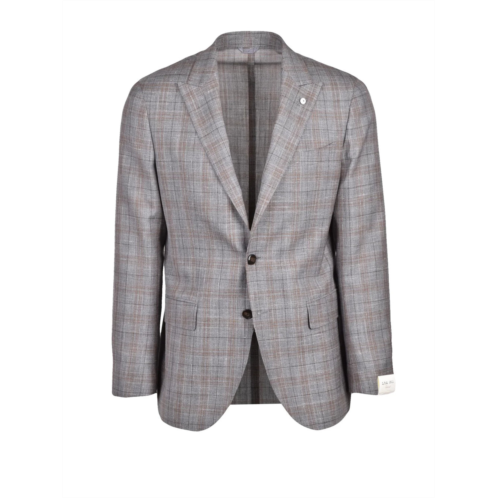 L.B.M. 1911 jacket wool silk linen - grey/brown