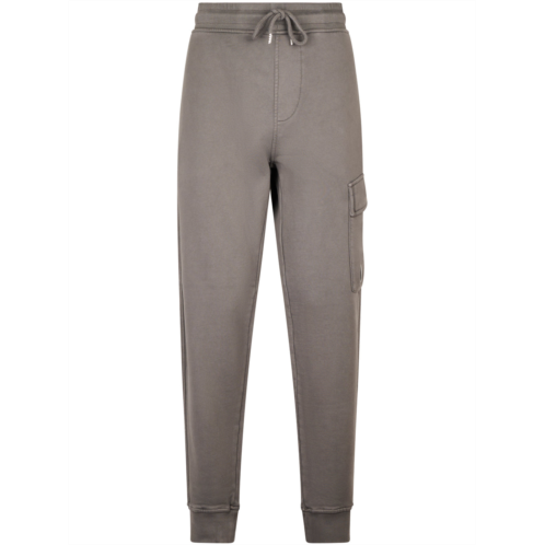 C.P. COMPANY relaxed fit grey sweatpants with distinctive lens detail