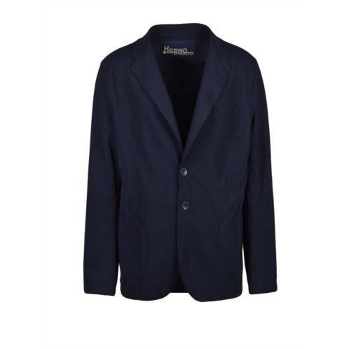 HERNO blue polyamide elastane stretch nylon jacket