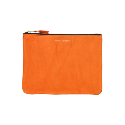 Comme Des Garcons vibrant orange rectangular pouch