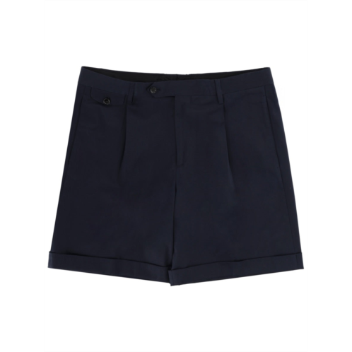 LARDINI neutrals tailored front pleats cotton shorts