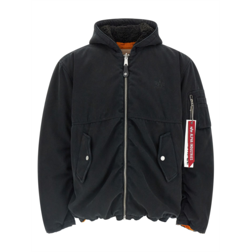 PURPLE cotton mens bomber