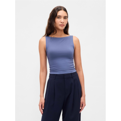 Gap CloseKnit Jersey Boatneck Crop Tank Top