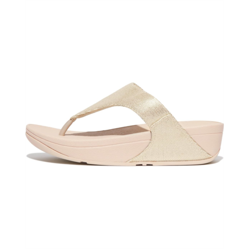 FitFlop Lulu Glitz-Canvas Toe-Post Sandals
