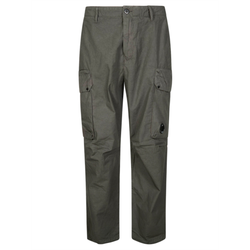 C.P. COMPANY green cotton straight-leg cargo pants