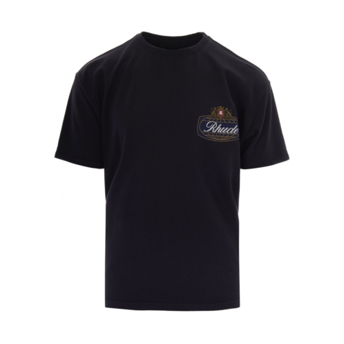 RHUDE washed vintage black safari crest cotton t-shirt
