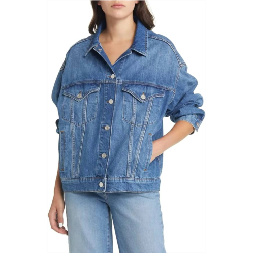FRAME le oversized long sleeve jacket in stearnlee