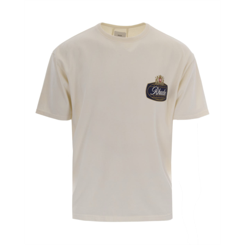 RHUDE washed vintage white safari crest cotton t-shirt