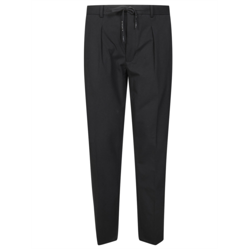 CIRCOLO men single pleat technical drawstring trousers
