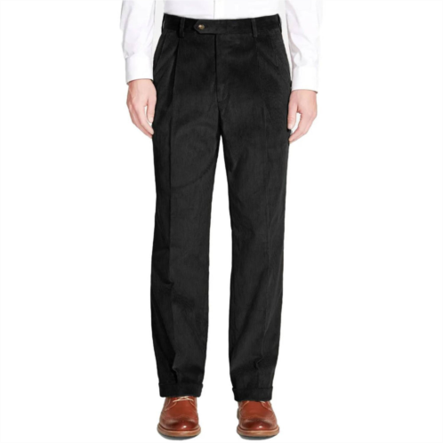 Berle mens 8 wale luxury italian corduroy pant in black
