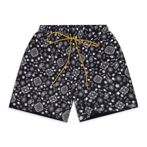Rhude black ssense exclusive bandana shorts