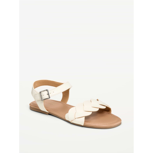 OldNavy Faux-Leather Braided-Strap Sandals for Girls