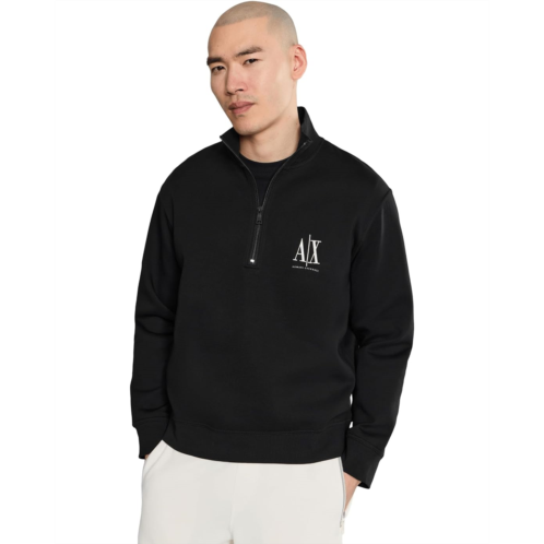 Mens Armani Exchange Zip-Up Mock Neck Sweatshirt