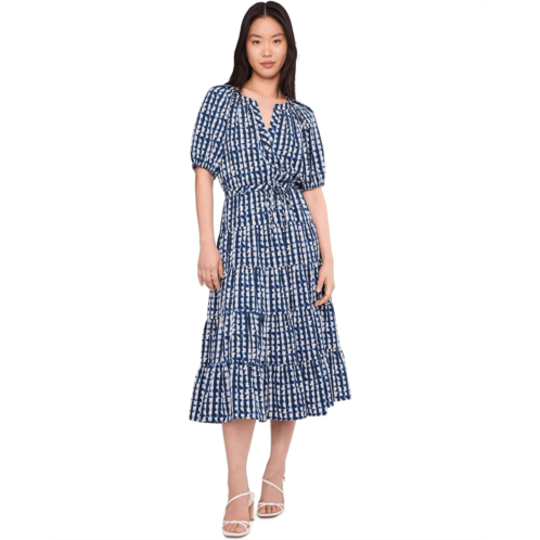 Calvin Klein Puff Sleeve Commuter Tiered Maxi