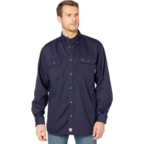 Mens Ariat Work FR Solid Vent Long Sleeve Work Shirt