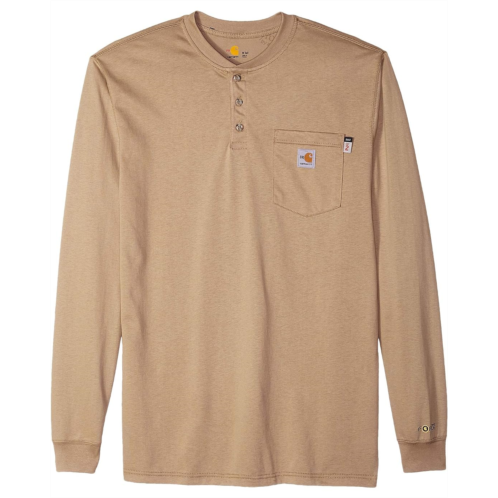 Mens Carhartt Big & Tall Flame-Resistant Force Cotton Long Sleeve Henley