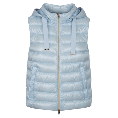 HERNO sleeveless ultralight down jacket with striped quilting