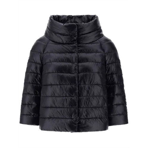 HERNO mini ultralight puffer jacket with jewel sleeves and high collar