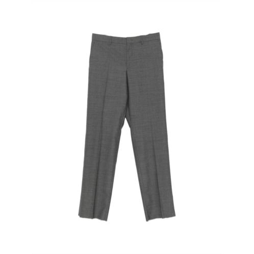 MOSCHINO silk-nylon blend straight-leg trousers with subtle crease