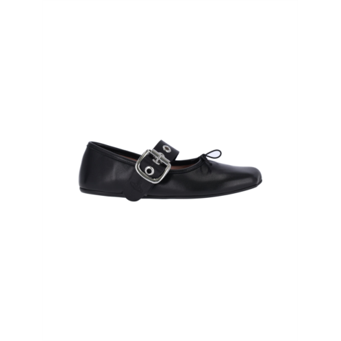 VIVIENNE WESTWOOD black alice lambskin ballet flats