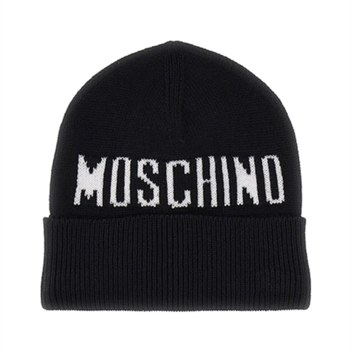 Moschino kids logo-intarsia turn-up brim beanie